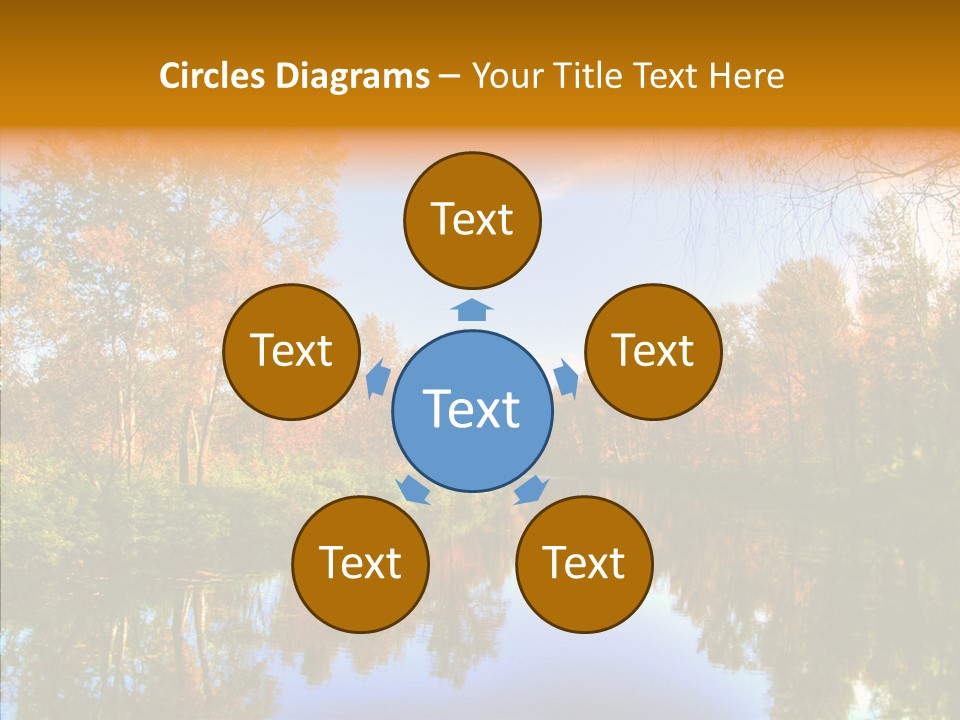 Reflection Red Tranquil PowerPoint Template