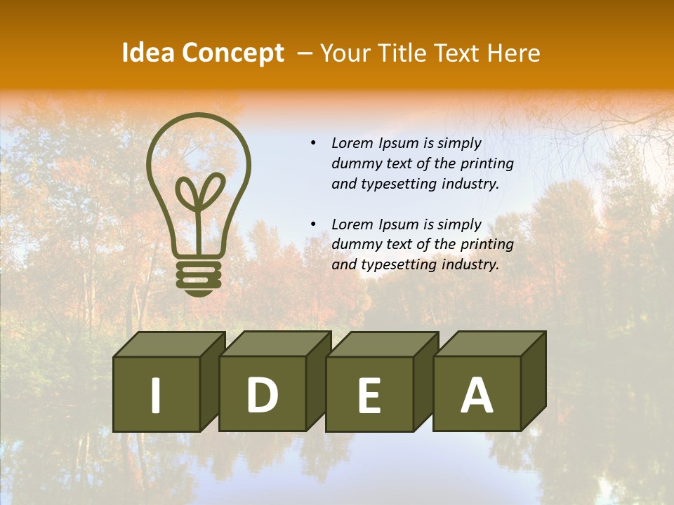 Reflection Red Tranquil PowerPoint Template