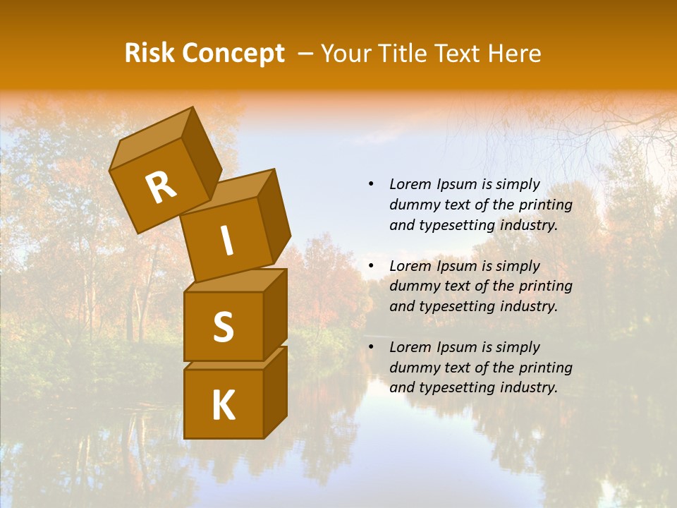 Reflection Red Tranquil PowerPoint Template