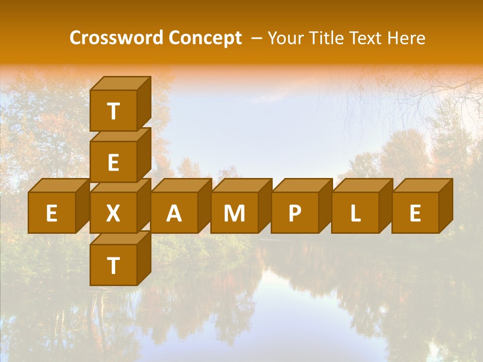 Reflection Red Tranquil PowerPoint Template