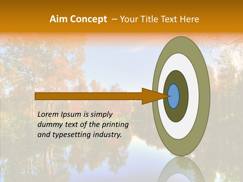 Reflection Red Tranquil PowerPoint Template