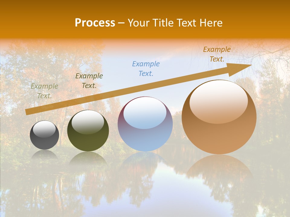 Reflection Red Tranquil PowerPoint Template