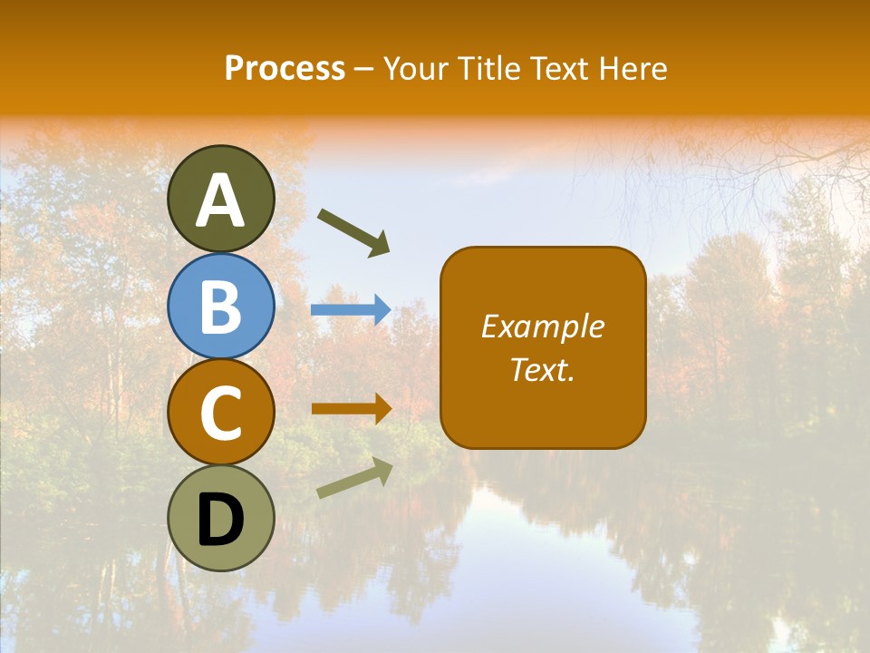 Reflection Red Tranquil PowerPoint Template