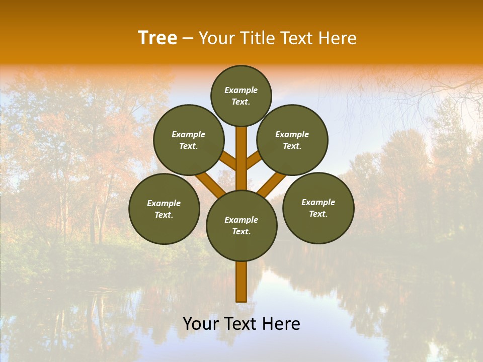 Reflection Red Tranquil PowerPoint Template