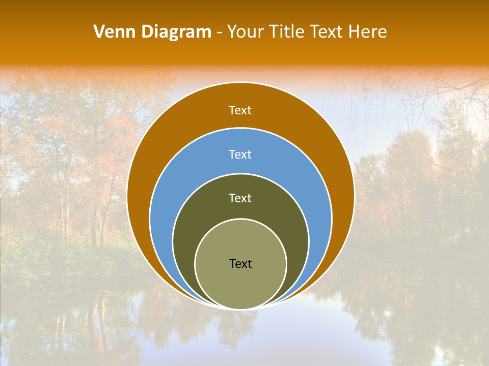 Reflection Red Tranquil PowerPoint Template