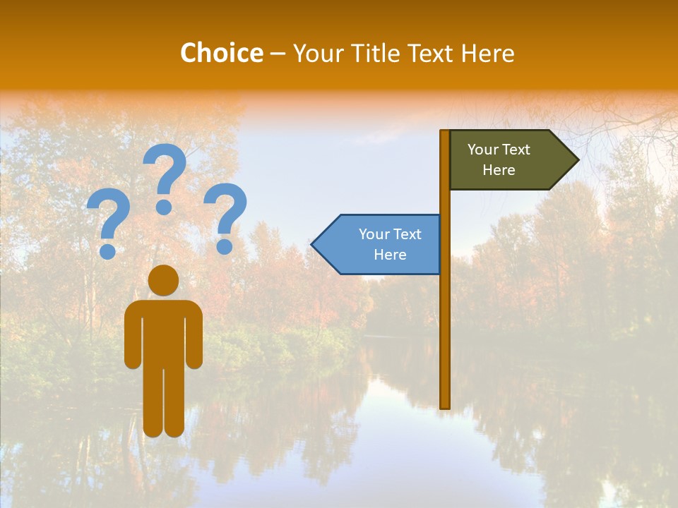 Reflection Red Tranquil PowerPoint Template
