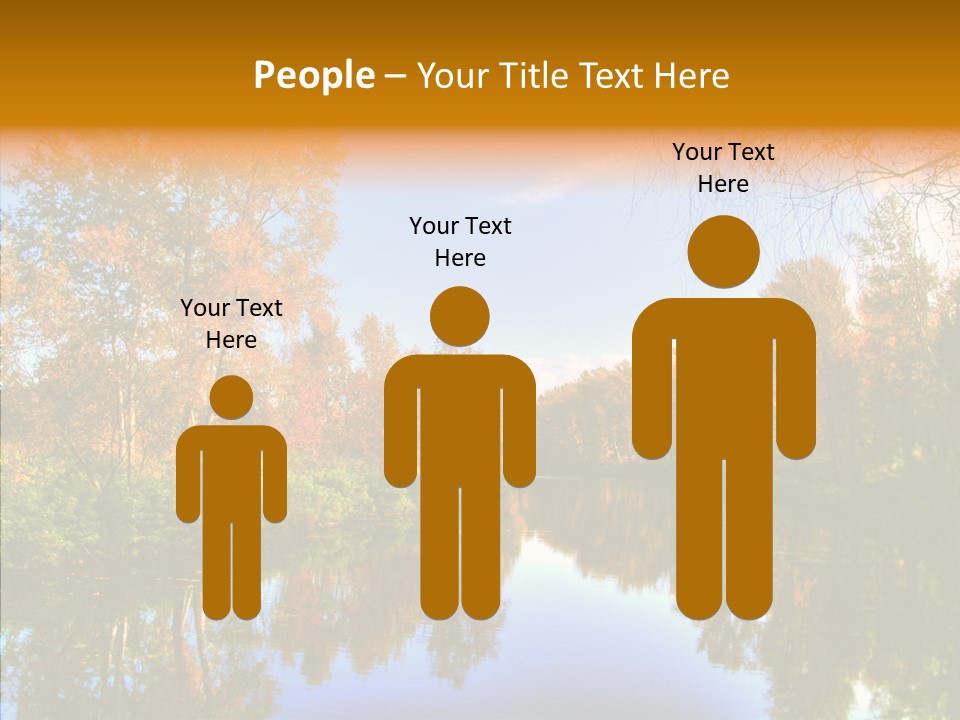 Reflection Red Tranquil PowerPoint Template