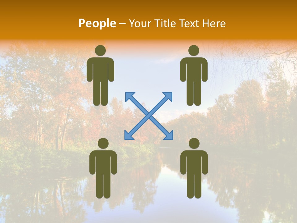 Reflection Red Tranquil PowerPoint Template