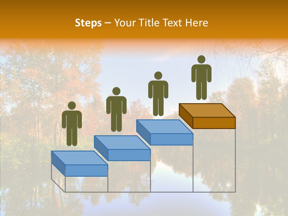 Reflection Red Tranquil PowerPoint Template