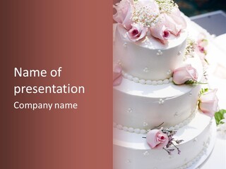 Ivory Roses Celebrate PowerPoint Template