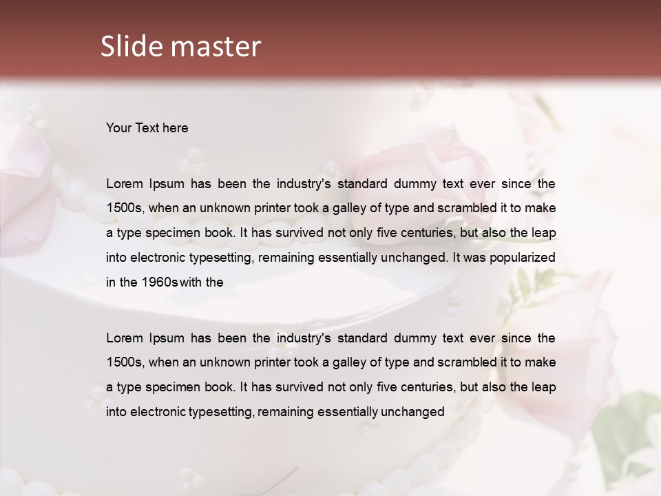 Ivory Roses Celebrate PowerPoint Template