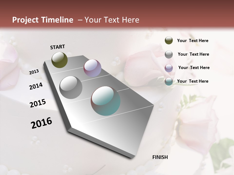 Ivory Roses Celebrate PowerPoint Template