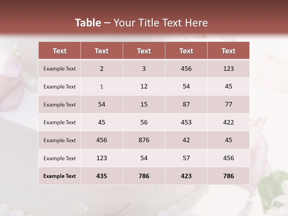 Ivory Roses Celebrate PowerPoint Template