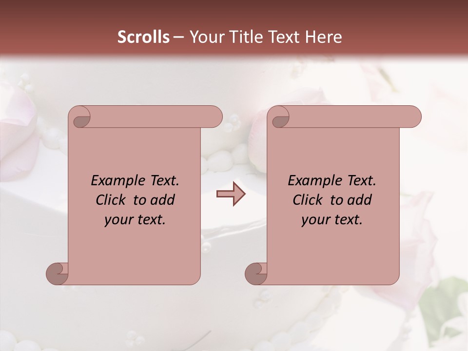 Ivory Roses Celebrate PowerPoint Template