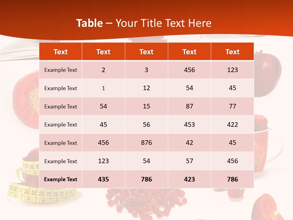 Healthy Collection Salad PowerPoint Template