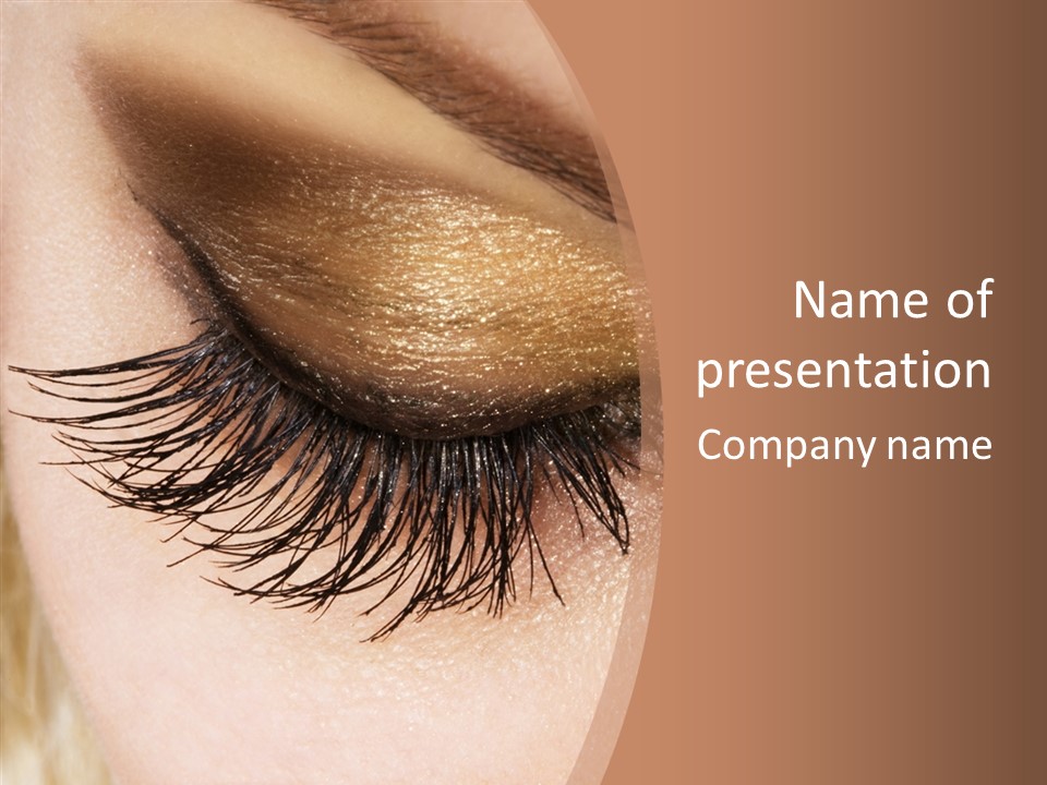 Eyebrow Caucasian Beauty PowerPoint Template