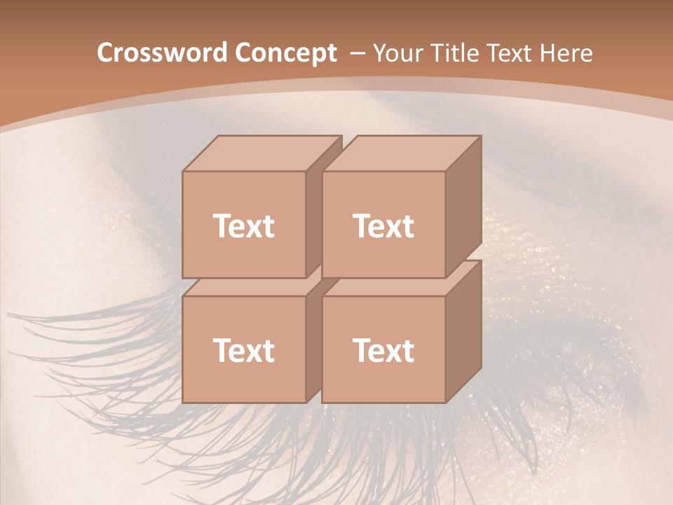 Eyebrow Caucasian Beauty PowerPoint Template