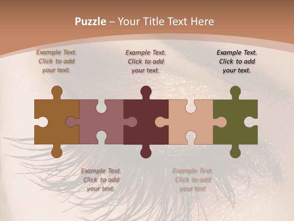 Eyebrow Caucasian Beauty PowerPoint Template