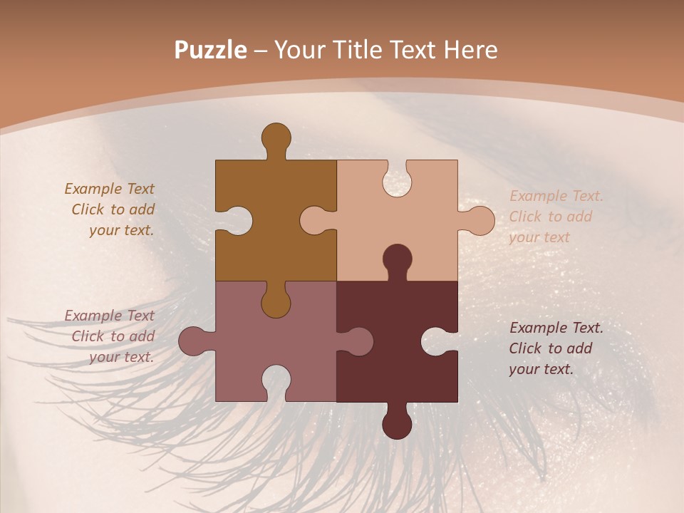 Eyebrow Caucasian Beauty PowerPoint Template