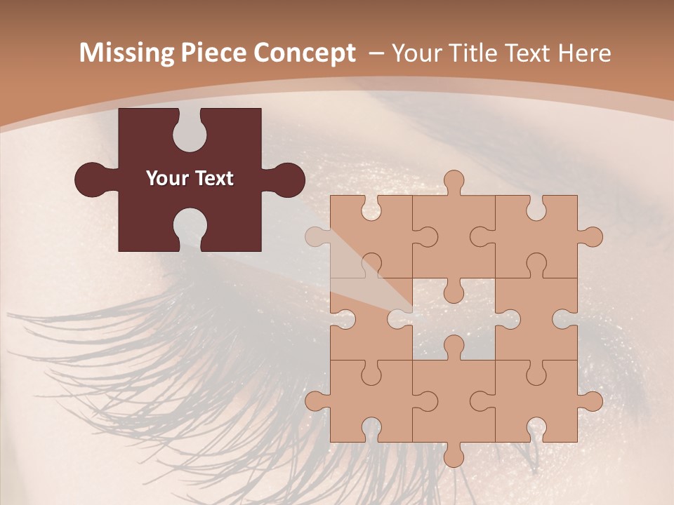 Eyebrow Caucasian Beauty PowerPoint Template