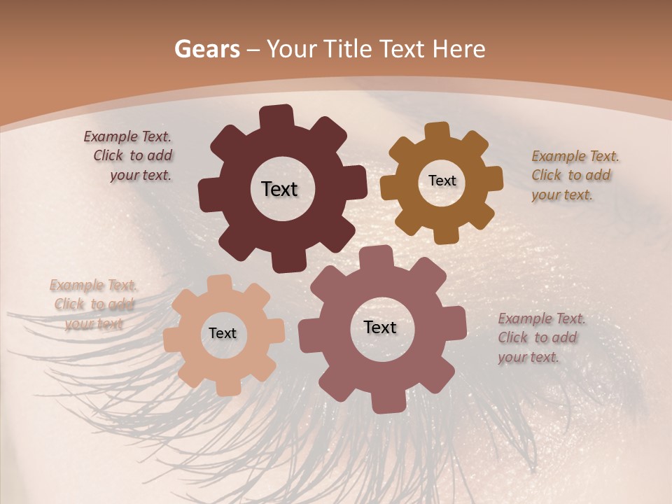 Eyebrow Caucasian Beauty PowerPoint Template