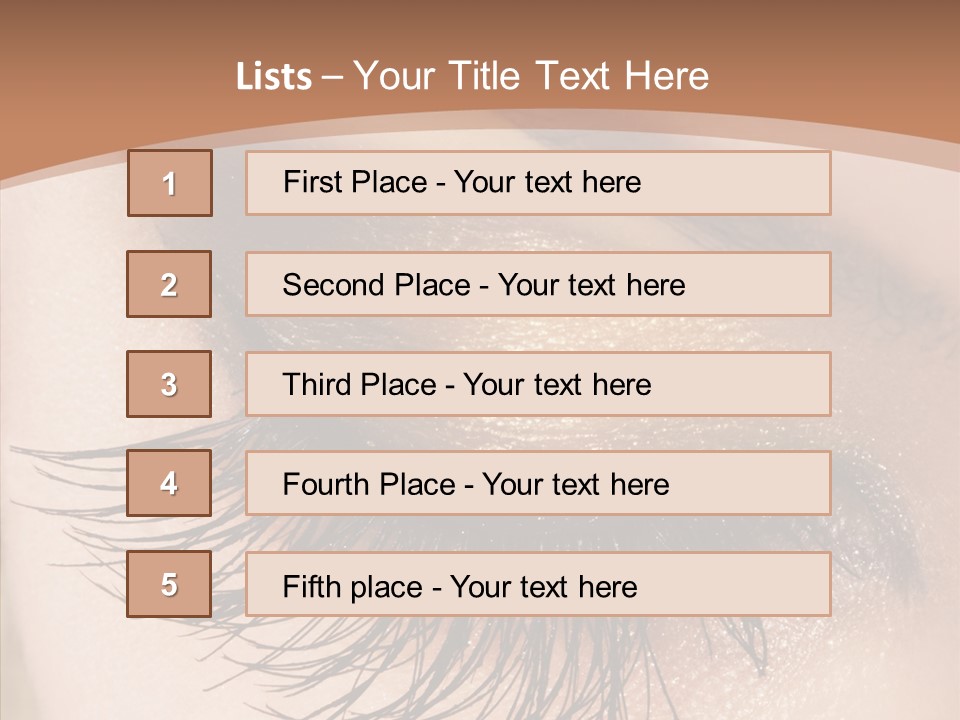Eyebrow Caucasian Beauty PowerPoint Template