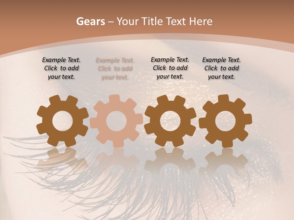 Eyebrow Caucasian Beauty PowerPoint Template