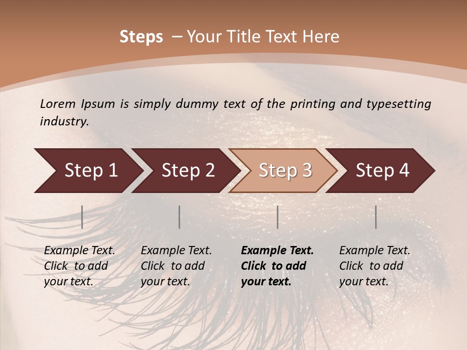 Eyebrow Caucasian Beauty PowerPoint Template