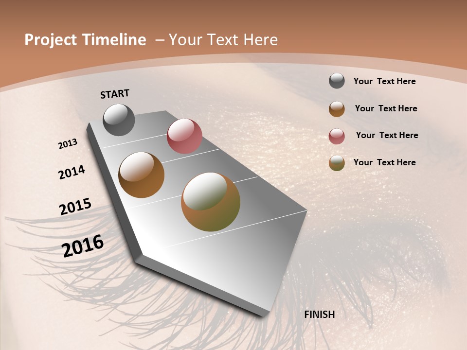 Eyebrow Caucasian Beauty PowerPoint Template