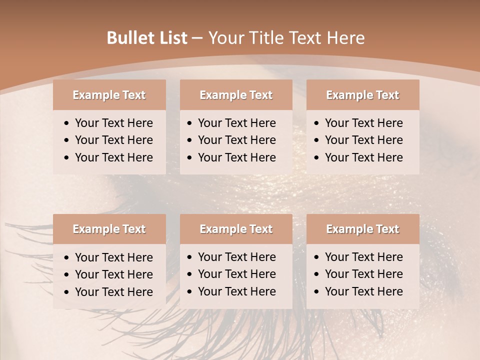 Eyebrow Caucasian Beauty PowerPoint Template