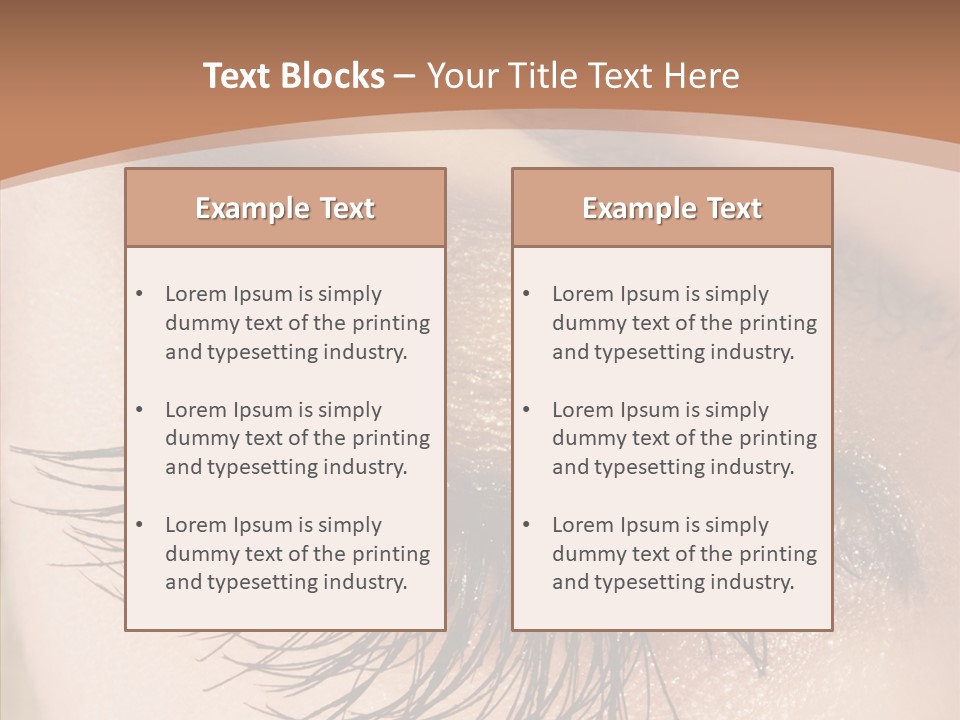 Eyebrow Caucasian Beauty PowerPoint Template