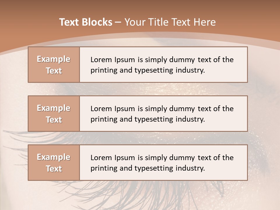 Eyebrow Caucasian Beauty PowerPoint Template