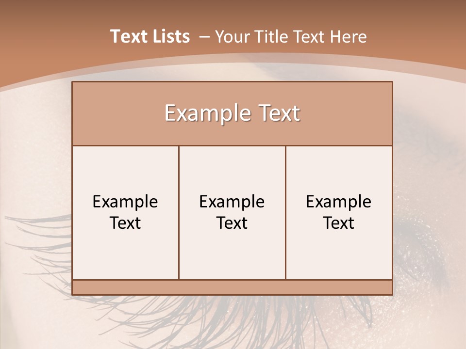 Eyebrow Caucasian Beauty PowerPoint Template