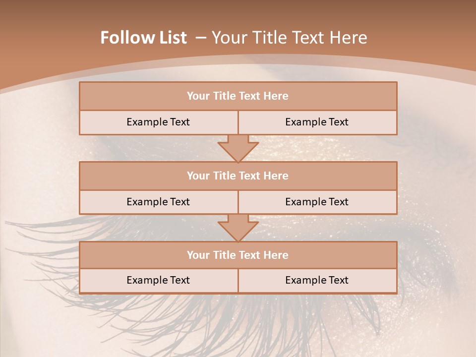 Eyebrow Caucasian Beauty PowerPoint Template