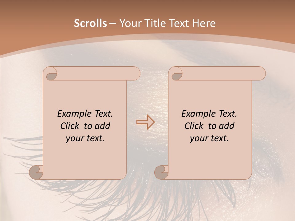 Eyebrow Caucasian Beauty PowerPoint Template