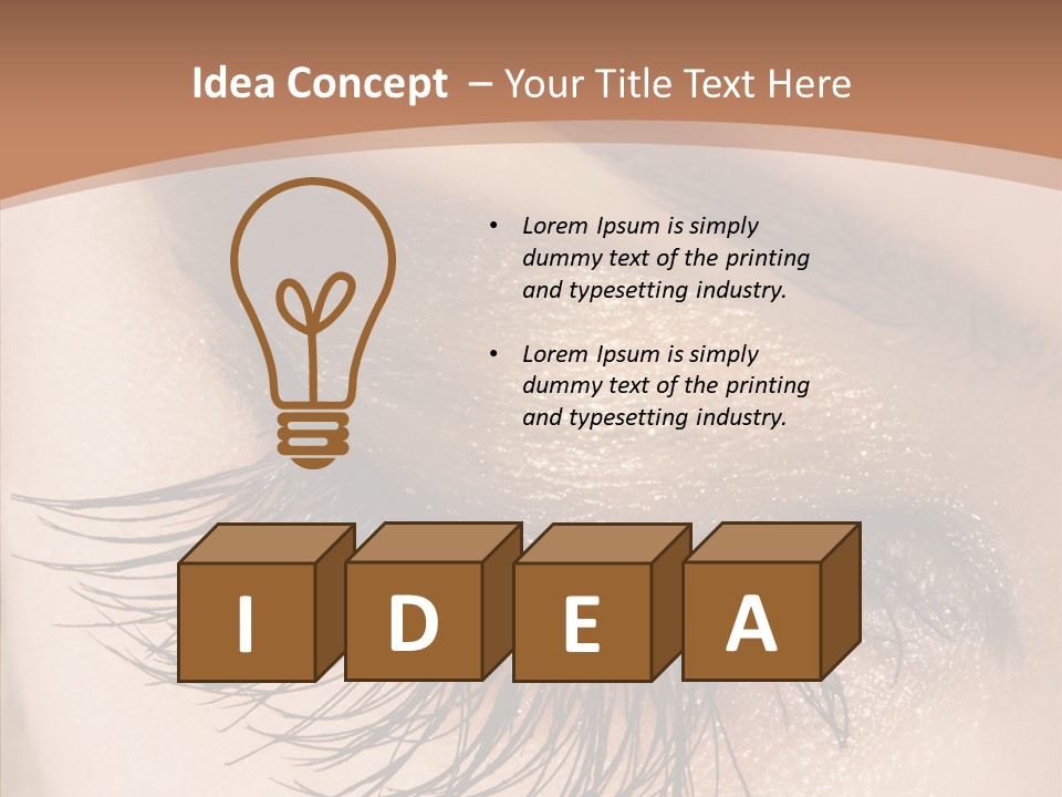 Eyebrow Caucasian Beauty PowerPoint Template