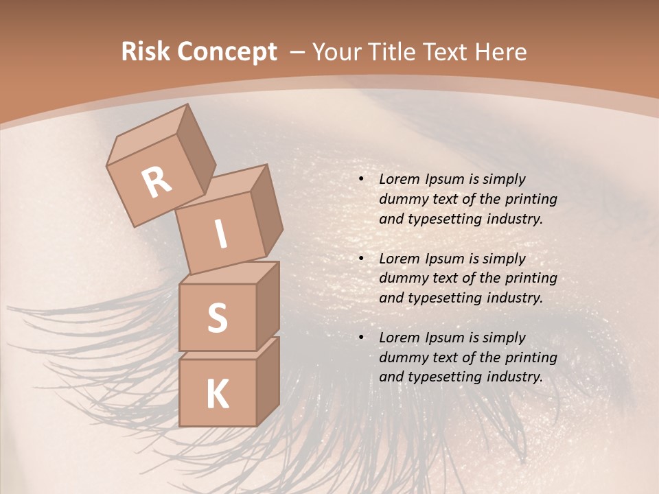 Eyebrow Caucasian Beauty PowerPoint Template