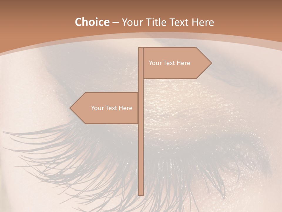 Eyebrow Caucasian Beauty PowerPoint Template