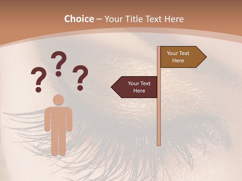 Eyebrow Caucasian Beauty PowerPoint Template