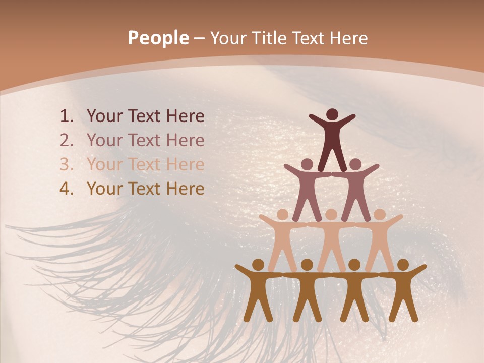 Eyebrow Caucasian Beauty PowerPoint Template