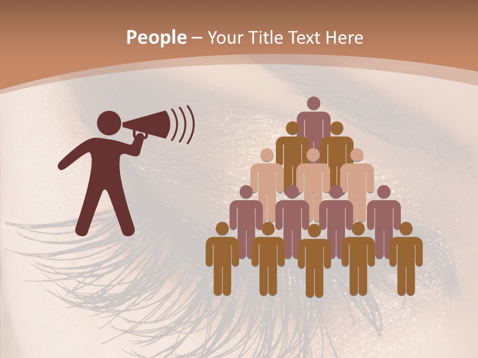 Eyebrow Caucasian Beauty PowerPoint Template