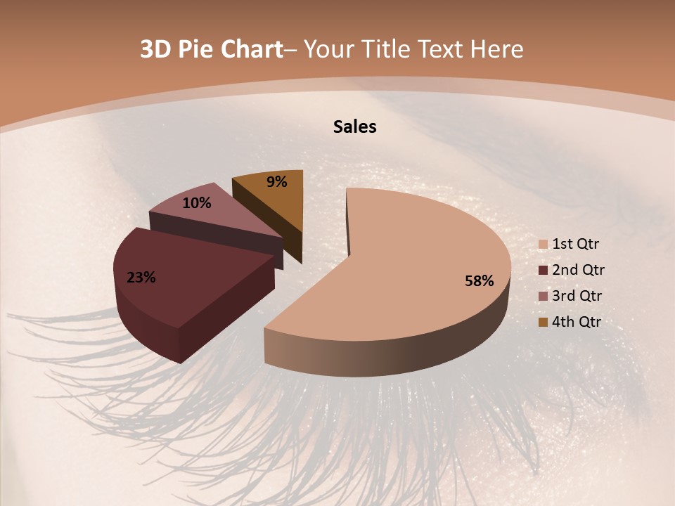 Eyebrow Caucasian Beauty PowerPoint Template