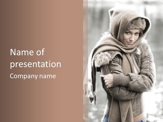 River Woman Beauty PowerPoint Template