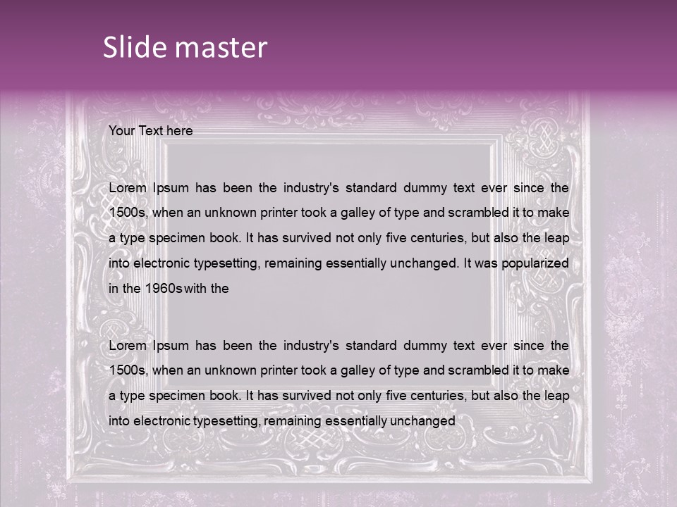 Metal Photo Baroque PowerPoint Template