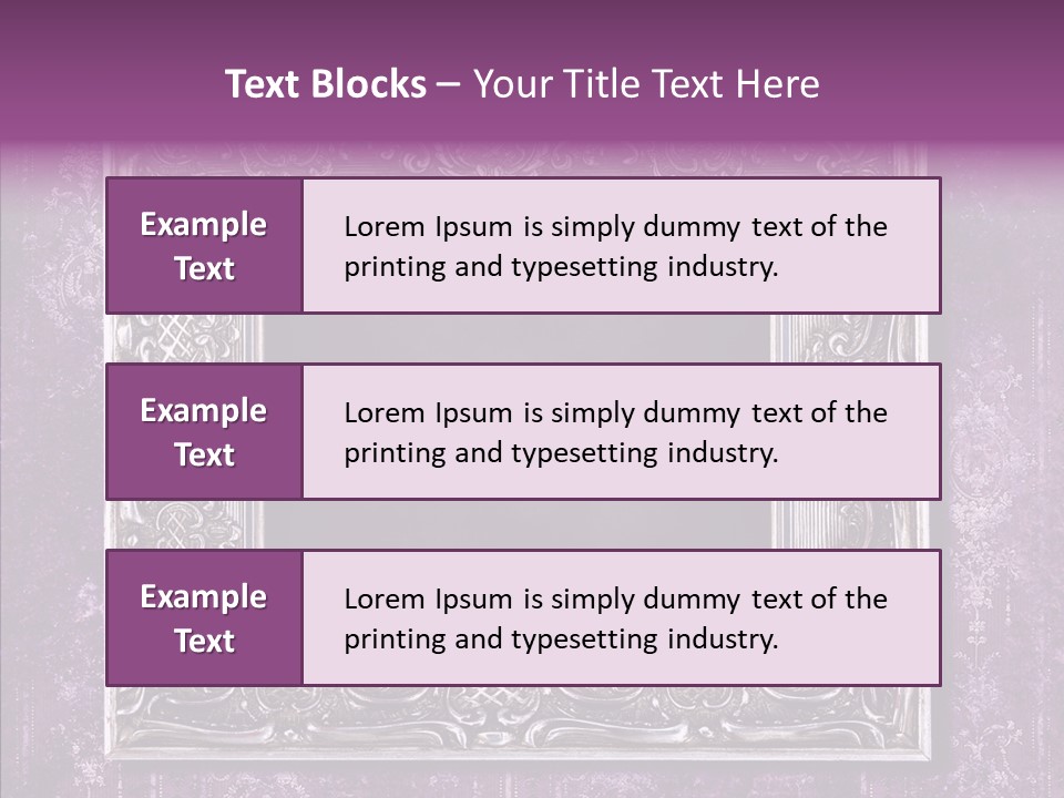 Metal Photo Baroque PowerPoint Template