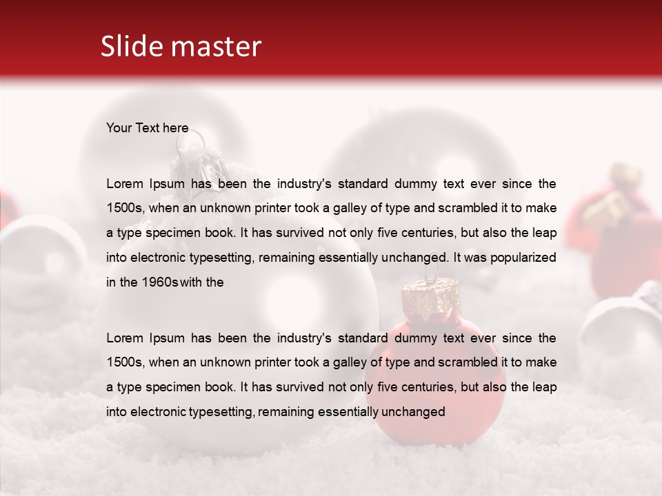 Isolated Snow Glass PowerPoint Template