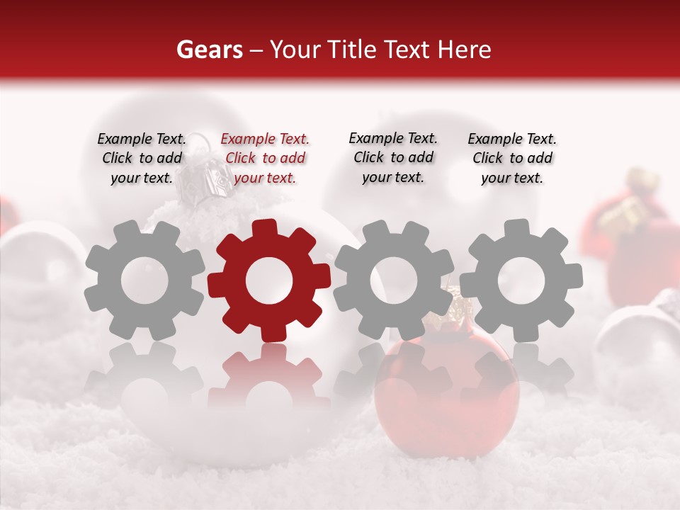 Isolated Snow Glass PowerPoint Template