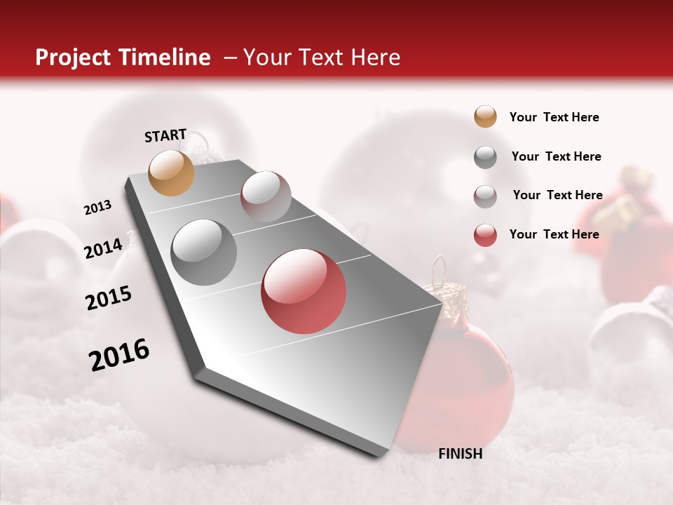 Isolated Snow Glass PowerPoint Template