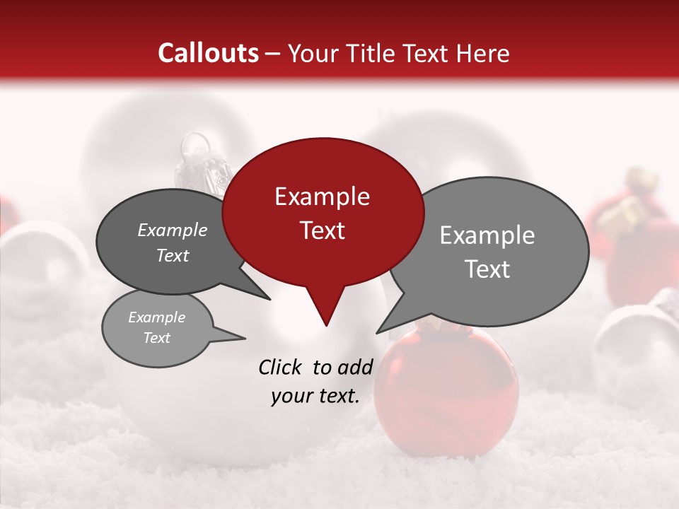 Isolated Snow Glass PowerPoint Template