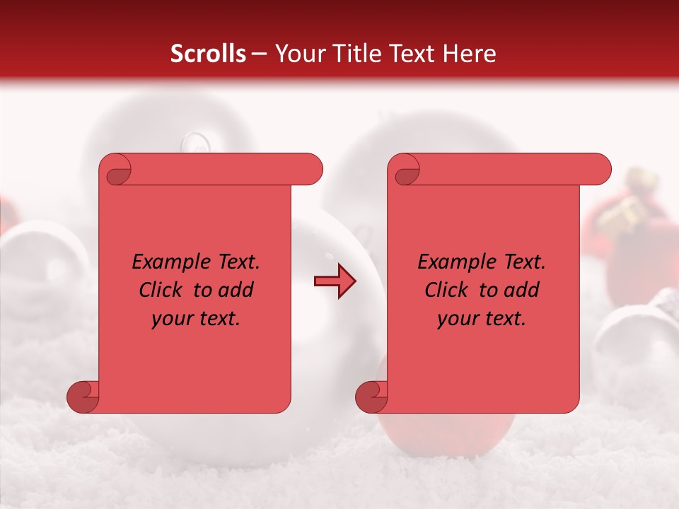 Isolated Snow Glass PowerPoint Template